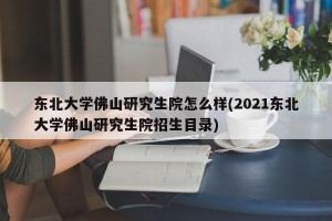 东北大学佛山研究生院怎么样(2021东北大学佛山研究生院招生目录)