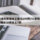 31省份新增本土确诊250例/31省份新增确诊30例本土7例